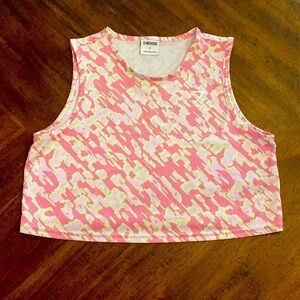 Gymshark pink cropped tank women size small